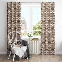 Beige Palaka Quilt Hawaii Window Curtain Hawaiian Tropical Monstera Sea Turtle LT14 - Polynesian Pride