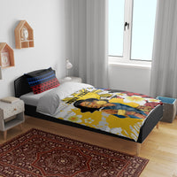 Personalised Philippines Women's Day Bedding Set Filipino Golden Sun With Polynesian Pattern