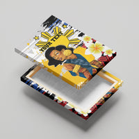 Personalised Philippines Women's Day Canvas Wall Art Filipino Golden Sun With Polynesian Pattern