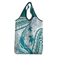 Cyan Polynesia Grocery Bag Polynesian Turtle Shark Tattoo Tropical Vintage LT14 - Polynesian Pride