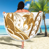 Gold Polynesia Beach Blanket Polynesian Turtle Shark Tattoo Tropical Vintage LT14 - Polynesian Pride