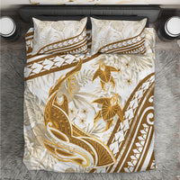Gold Polynesia Bedding Set Polynesian Turtle Shark Tattoo Tropical Vintage LT14 Gold - Polynesian Pride