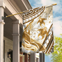 Gold Polynesia Garden Flag Polynesian Turtle Shark Tattoo Tropical Vintage LT14 House Flag Gold - Polynesian Pride