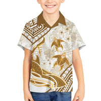 Gold Polynesia Hawaiian Shirt Polynesian Turtle Shark Tattoo Tropical Vintage LT14 - Polynesian Pride