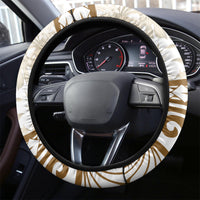 Gold Polynesia Steering Wheel Cover Polynesian Turtle Shark Tattoo Tropical Vintage LT14 - Polynesian Pride