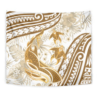 Gold Polynesia Tapestry Polynesian Turtle Shark Tattoo Tropical Vintage LT14 - Polynesian Pride