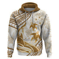 Gold Polynesia Zip Hoodie Polynesian Turtle Shark Tattoo Tropical Vintage LT14 Pullover Hoodie Gold - Polynesian Pride
