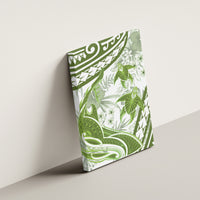 Lime Green Polynesia Canvas Wall Art Polynesian Turtle Shark Tattoo Tropical Vintage LT14 - Polynesian Pride