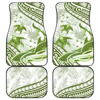 Lime Green Polynesia Car Mats Polynesian Turtle Shark Tattoo Tropical Vintage LT14 - Polynesian Pride
