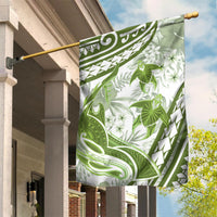 Lime Green Polynesia Garden Flag Polynesian Turtle Shark Tattoo Tropical Vintage LT14 House Flag Lime Green - Polynesian Pride
