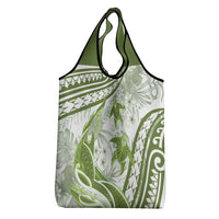 Lime Green Polynesia Grocery Bag Polynesian Turtle Shark Tattoo Tropical Vintage LT14 - Polynesian Pride