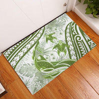 Lime Green Polynesia Rubber Doormat Polynesian Turtle Shark Tattoo Tropical Vintage LT14 Lime Green - Polynesian Pride