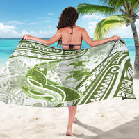 Lime Green Polynesia Sarong Polynesian Turtle Shark Tattoo Tropical Vintage