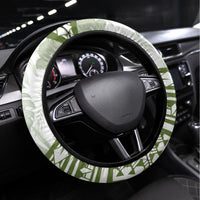 Lime Green Polynesia Steering Wheel Cover Polynesian Turtle Shark Tattoo Tropical Vintage LT14 Universal Fit Lime Green - Polynesian Pride