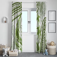 Lime Green Polynesia Window Curtain Polynesian Turtle Shark Tattoo Tropical Vintage LT14 - Polynesian Pride