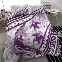 Purple Polynesia Bedding Set Polynesian Turtle Shark Tattoo Tropical Vintage LT14 - Polynesian Pride