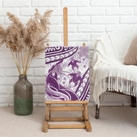 Purple Polynesia Canvas Wall Art Polynesian Turtle Shark Tattoo Tropical Vintage LT14 - Polynesian Pride