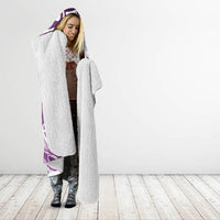 Purple Polynesia Hooded Blanket Polynesian Turtle Shark Tattoo Tropical Vintage LT14 - Polynesian Pride