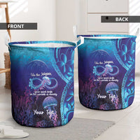 Polynesia Jellyfish Memorial Personalised Laundry Basket Infinity Jellies Polynesian Pattern LT14 - Polynesian Pride