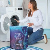 Polynesia Jellyfish Memorial Personalised Laundry Basket Infinity Jellies Polynesian Pattern LT14 - Polynesian Pride