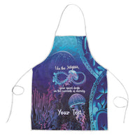 Polynesia Jellyfish Memorial Personalised Apron Infinity Jellies Polynesian Pattern LT14 Purple - Polynesian Pride