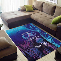 Polynesia Jellyfish Memorial Personalised Area Rug Infinity Jellies Polynesian Pattern