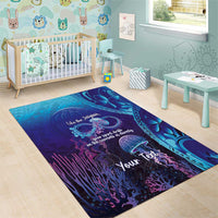 Polynesia Jellyfish Memorial Personalised Area Rug Infinity Jellies Polynesian Pattern