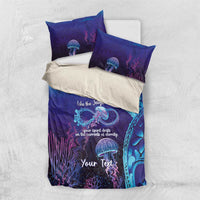 Polynesia Jellyfish Memorial Personalised Bedding Set Infinity Jellies Polynesian Pattern LT14 US Twin 172cm x 218cm Purple - Polynesian Pride
