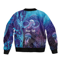 Polynesia Jellyfish Memorial Personalised Bomber Jacket Infinity Jellies Polynesian Pattern LT14 - Polynesian Pride
