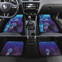 Polynesia Jellyfish Memorial Personalised Car Mats Infinity Jellies Polynesian Pattern LT14 Set 4pcs Purple - Polynesian Pride