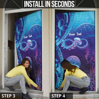 Polynesia Jellyfish Memorial Personalised Door Cover Infinity Jellies Polynesian Pattern LT14 - Polynesian Pride