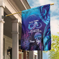 Polynesia Jellyfish Memorial Personalised Garden Flag Infinity Jellies Polynesian Pattern LT14 House Flag Purple - Polynesian Pride