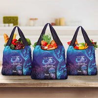 Polynesia Jellyfish Memorial Personalised Grocery Bag Infinity Jellies Polynesian Pattern LT14 3-pack One Size Purple - Polynesian Pride