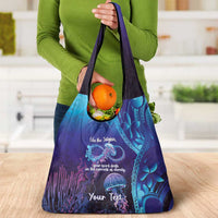 Polynesia Jellyfish Memorial Personalised Grocery Bag Infinity Jellies Polynesian Pattern LT14 - Polynesian Pride