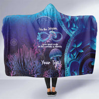 Polynesia Jellyfish Memorial Personalised Hooded Blanket Infinity Jellies Polynesian Pattern LT14 One Size Purple - Polynesian Pride