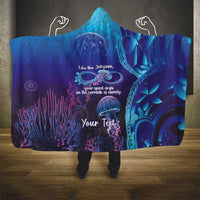 Polynesia Jellyfish Memorial Personalised Hooded Blanket Infinity Jellies Polynesian Pattern LT14 - Polynesian Pride