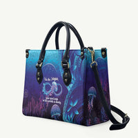 Polynesia Jellyfish Memorial Personalised Leather Bag Infinity Jellies Polynesian Pattern LT14 Purple - Polynesian Pride