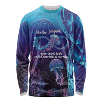 Polynesia Jellyfish Memorial Personalised Long Sleeve Shirt Infinity Jellies Polynesian Pattern LT14 Unisex Purple - Polynesian Pride