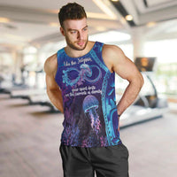 Polynesia Jellyfish Memorial Personalised Men Tank Top Infinity Jellies Polynesian Pattern LT14 Purple - Polynesian Pride