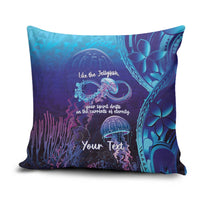 Polynesia Jellyfish Memorial Personalised Pillow Cover Infinity Jellies Polynesian Pattern LT14 Purple - Polynesian Pride