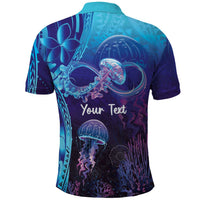 Polynesia Jellyfish Memorial Personalised Polo Shirt Infinity Jellies Polynesian Pattern LT14 - Polynesian Pride