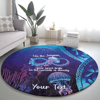 Polynesia Jellyfish Memorial Personalised Round Carpet Infinity Jellies Polynesian Pattern LT14 - Polynesian Pride