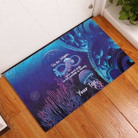 Polynesia Jellyfish Memorial Personalised Rubber Doormat Infinity Jellies Polynesian Pattern LT14 - Polynesian Pride