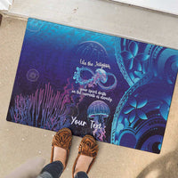 Polynesia Jellyfish Memorial Personalised Rubber Doormat Infinity Jellies Polynesian Pattern LT14 - Polynesian Pride