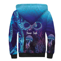 Polynesia Jellyfish Memorial Personalised Sherpa Hoodie Infinity Jellies Polynesian Pattern LT14 - Polynesian Pride