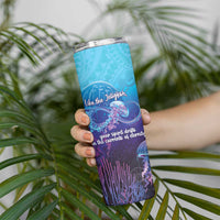 Polynesia Jellyfish Memorial Personalised Skinny Tumbler Infinity Jellies Polynesian Pattern LT14 - Polynesian Pride