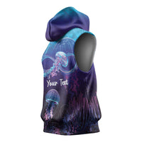 Polynesia Jellyfish Memorial Personalised Sleeveless Hoodie Infinity Jellies Polynesian Pattern LT14 - Polynesian Pride
