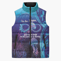 Polynesia Jellyfish Memorial Personalised Sleeveless Puffer Jacket Infinity Jellies Polynesian Pattern LT14 Unisex Purple - Polynesian Pride