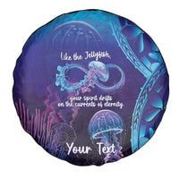 Polynesia Jellyfish Memorial Personalised Spare Tire Cover Infinity Jellies Polynesian Pattern LT14 - Polynesian Pride