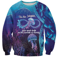 Polynesia Jellyfish Memorial Personalised Sweatshirt Infinity Jellies Polynesian Pattern LT14 Unisex Purple - Polynesian Pride